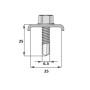 Clema cu surub autoforant verde pentru prindere panouri bordurate M6.3 x 25 mm, RAL 6005